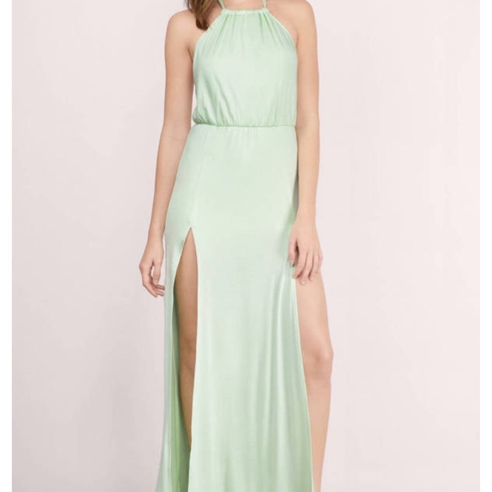 Tobi long maxi mint green dress
